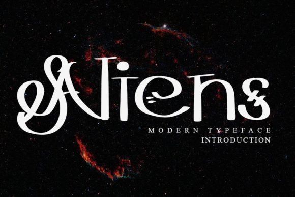 Aliens Display Font for Handmade Creations and Shop Branding