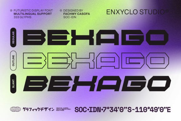 Bexago: A Futuristic Display Font for Modern Editorial Design