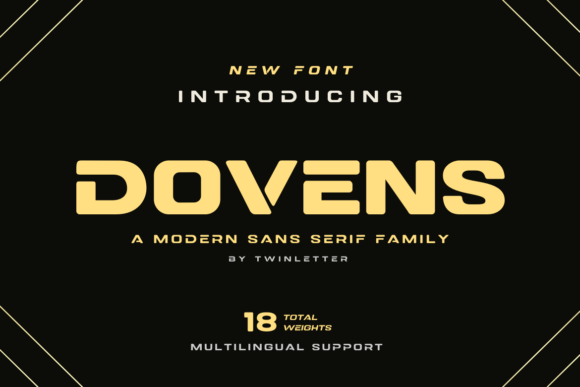 Dovens: A Bold Vintage Display Font for Branding