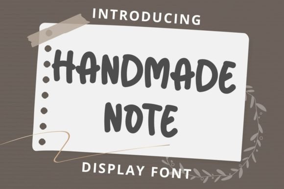 Handmade Note – A Charming Display Font for Creative Projects