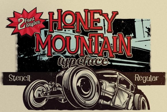 Honey Mountain: The Bold Vintage Display Font for Modern Web Design