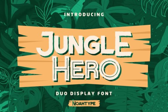Jungle Hero Font for Playful Craft Projects