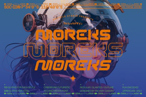 Moreks: A Futuristic Display Font for Bold Web Design