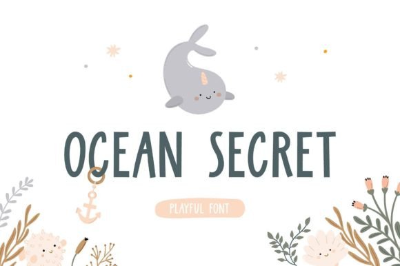 Ocean Secret: A Playful Display Font for Editorial Projects