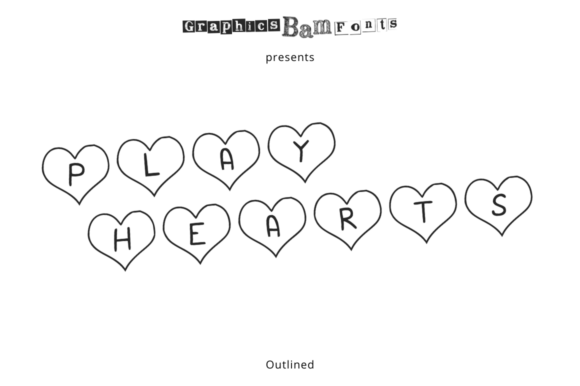 Play Hearts Outlined: A Delicate Font for Romantic Creations