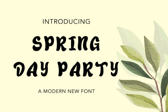 Spring Day Party Font for Business Branding and Design