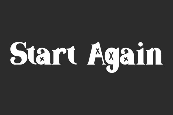 Start Again: A Bold Display Font for Your Creative Shop